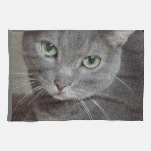 Russisch-graue Katze Handtuch (Horizontal)