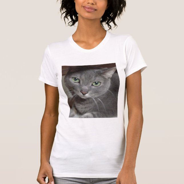 Russisch-graue Katze T-Shirt (Vorderseite)