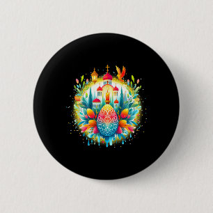Russisch griechisch-byzantinisch-orthodoxes Kreuz  Button
