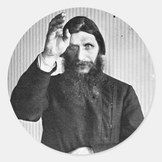 Russisch Mystic Grigori Yefimovich Rasputin Runder Aufkleber (Vorderseite)