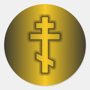 Russisch-Orthodox Runder Aufkleber