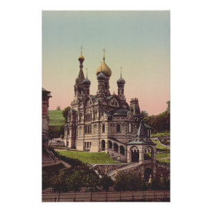 Russisch-orthodoxe Kirche in Moskau Poster