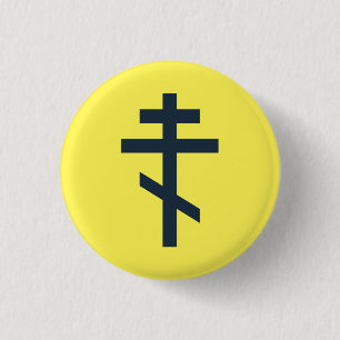 Russisch-Orthodoxe Kreuz Button
