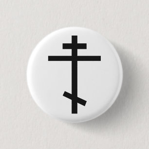 Russisch-Orthodoxe Kreuz Button