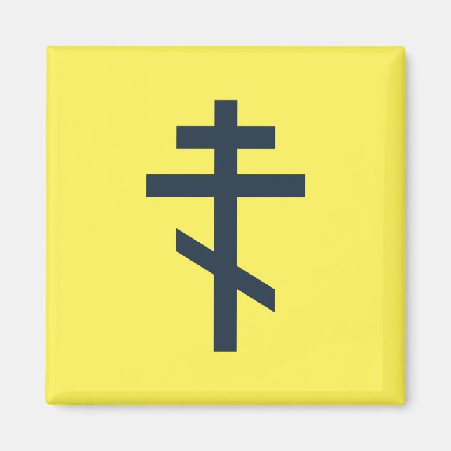 Russisch-Orthodoxe Kreuz Magnet (Vorne)