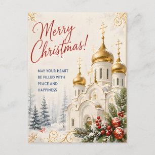 Russisch-Orthodoxes Weihnachten Goldene Kuppel Fri Postkarte