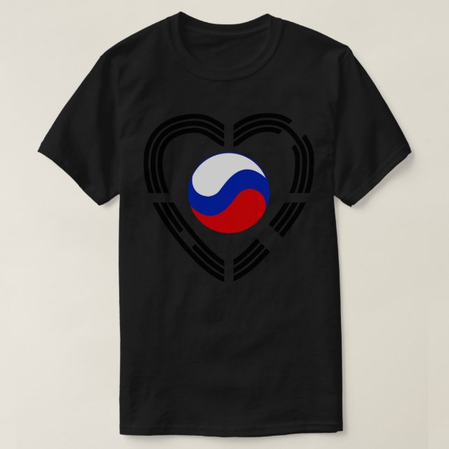Russisch-Russische Multinationale Patriot Flag Her T-Shirt (Design vorne)
