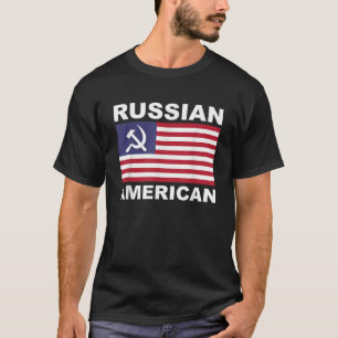 Russische Amerikanische Flagge Russland Amerika st T-Shirt