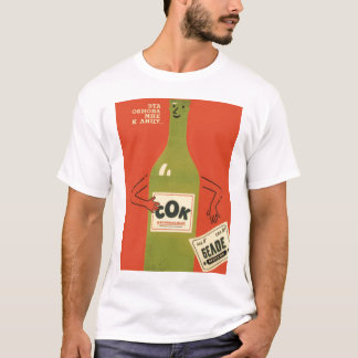 Russische Anti-Alkohol Propaganda T-Shirt