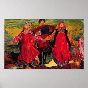 Russische Bauern singen Poster