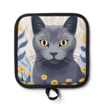 Russische Blaukatzengelbe Blumen