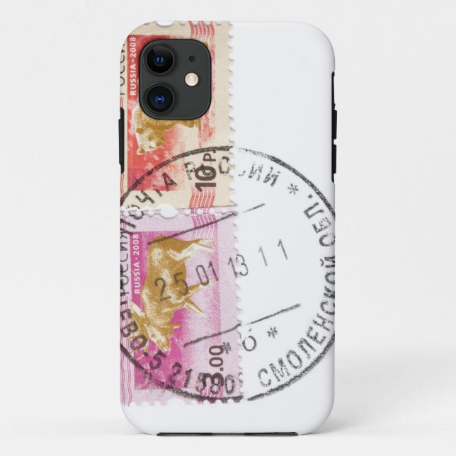 Russische Briefmarke Case-Mate iPhone Hülle (Rückseite)