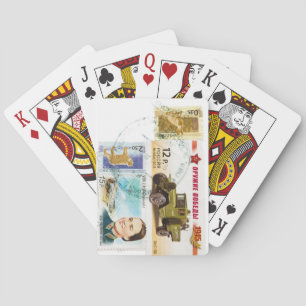 Russische Briefmarke Spielkarten