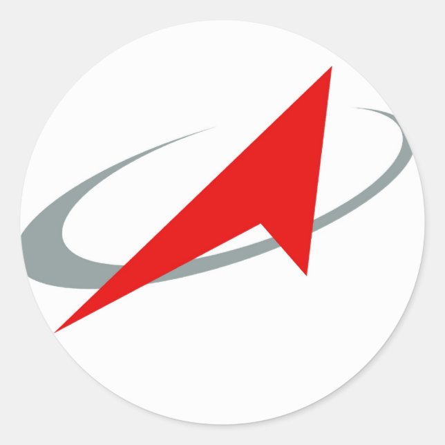 Russische Bundesstaatliche Weltraumorganisation: R Runder Aufkleber (Vorderseite)