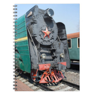 Russische Dampflokomotive P36-0001. Gebaut 1950 Notizblock