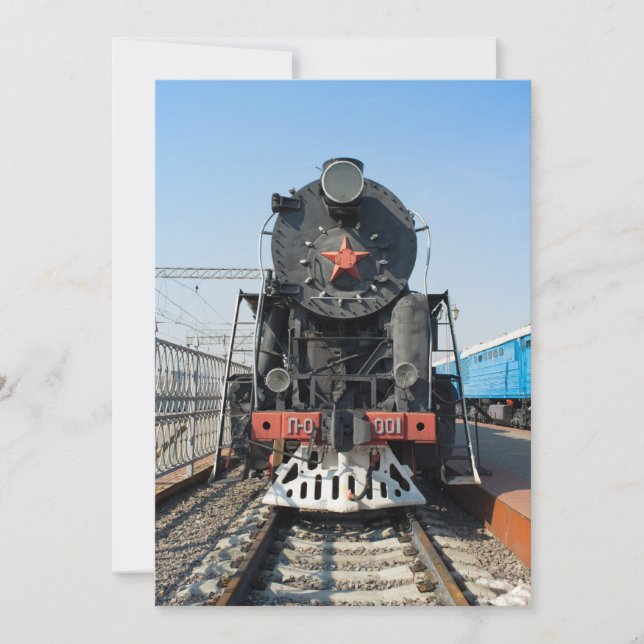 Russische Dampflokomotive P-0001 Sieg (Pobeda). (Vorderseite)