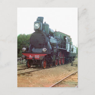 Russische Dampflokomotive Postkarte