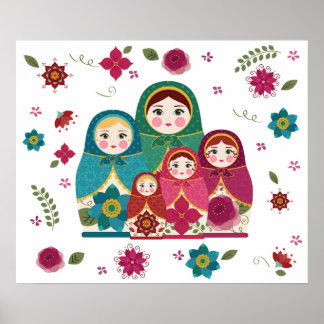 Russische Dollars weiß Poster