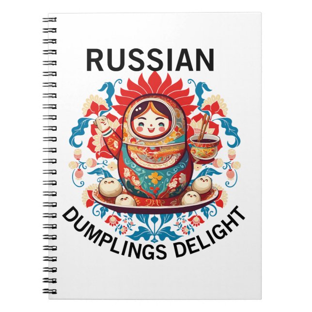 Russische Dumplings Delight Notizblock (Vorderseite)