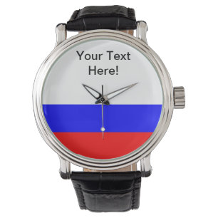 Russische Flagge Armbanduhr