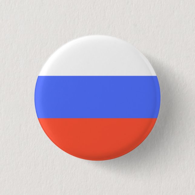 Russische Flagge Button (Vorderseite)
