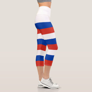 Russische Flagge Capri Leggings