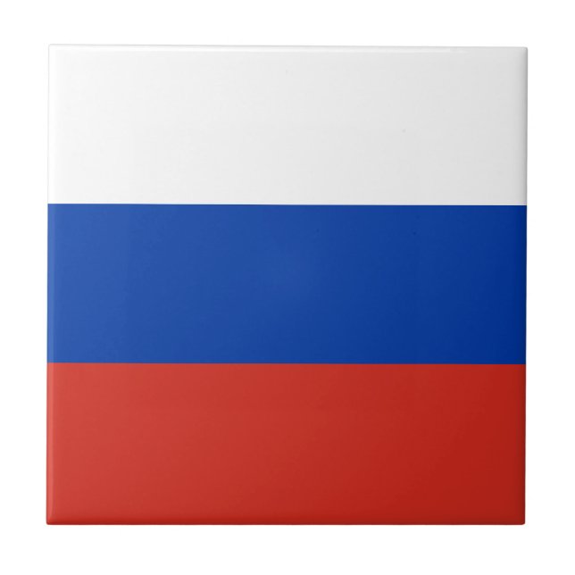 Russische Flagge Fliese (Vorderseite)
