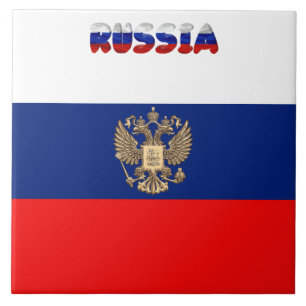 Russische Flagge Fliese