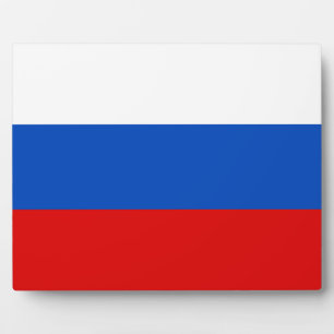 Russische Flagge Fotoplatte