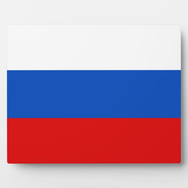 Russische Flagge Fotoplatte (Vorderseite)