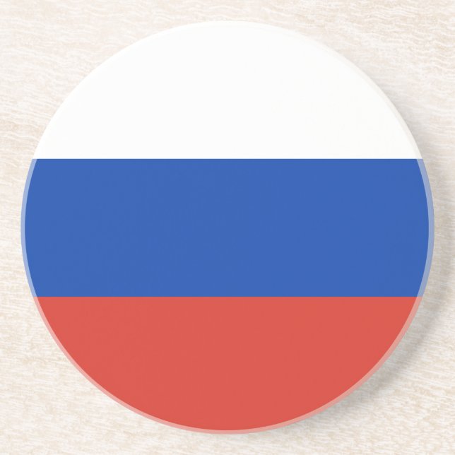 Russische Flagge Getränkeuntersetzer (Vorne)