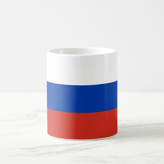 Russische Flagge Kaffeetasse (Mittel)