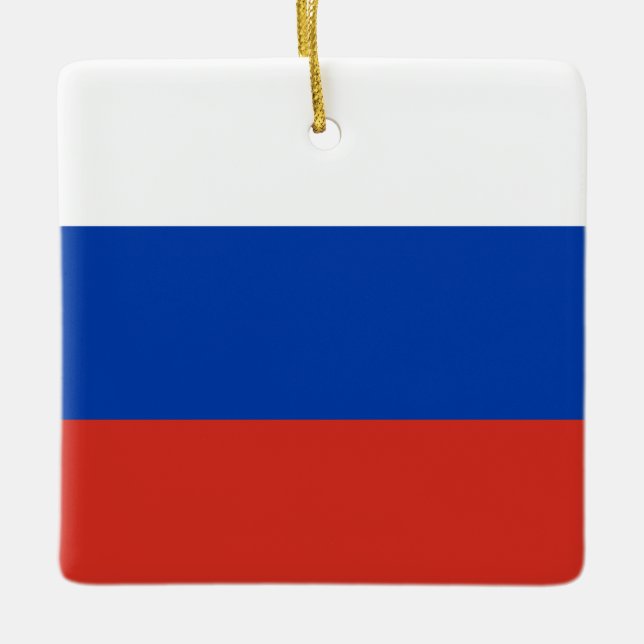 Russische Flagge Keramikornament (Vorderseite)