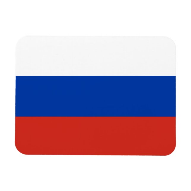 Russische Flagge Magnet (Horizontal)