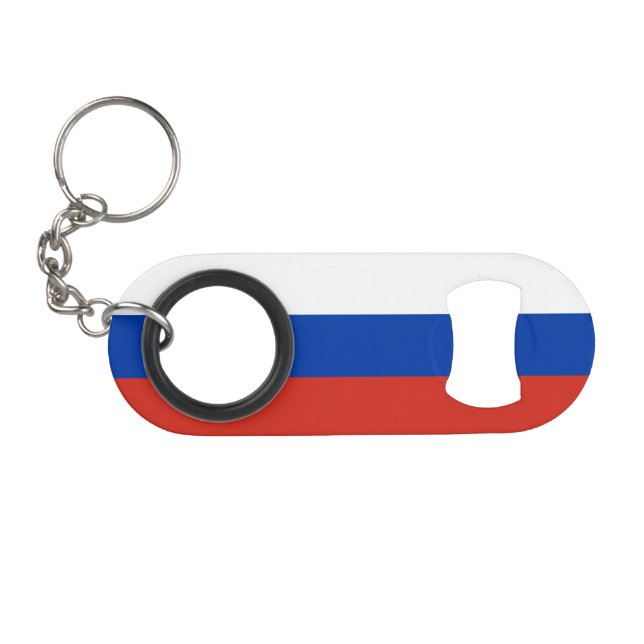 Russische Flagge Mini Flaschenöffner (Vorderseite (Horizontal))