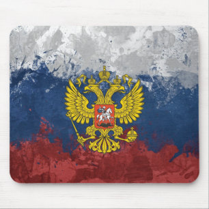 Russische Flagge Mousepad