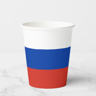 Russische Flagge Pappbecher