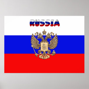 Russische Flagge Poster