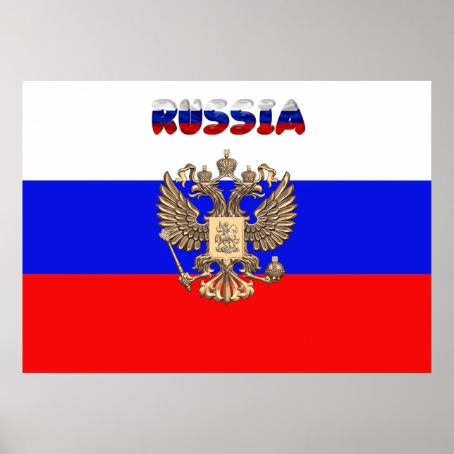 Russische Flagge Poster (Vorne)
