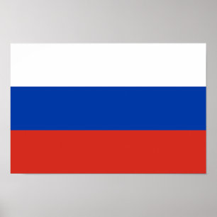 Russische Flagge Poster
