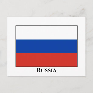 Russische Flagge Postkarte
