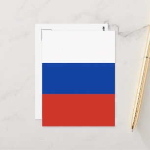 Russische Flagge Postkarte