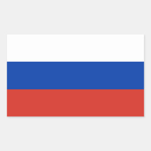 Russische Flagge Rechteckiger Aufkleber