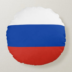 Russische Flagge Rundes Kissen