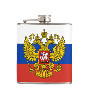 Russische Flagge / Russische Mode / Sportfans  Flachmann