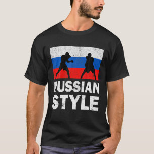 Russische Flagge - Russischer Boxklub Vintag T-Shirt