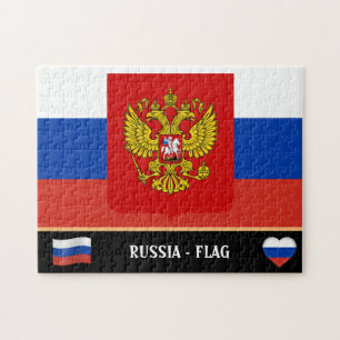 Russische Flagge / Russisches Land / Russland Jigs Puzzle