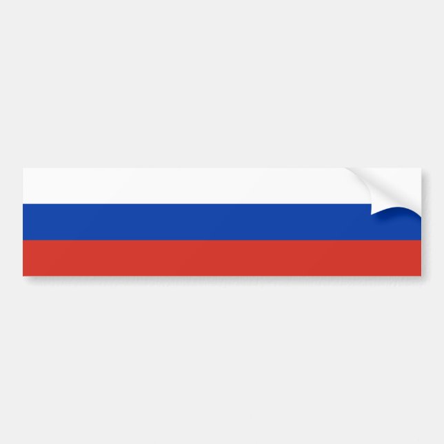 Russische Flagge (Russland) Autoaufkleber (Vorne)