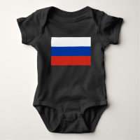 Russische Flagge (Russland) Baby Bodysuit