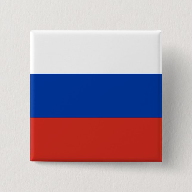Russische Flagge (Russland) Button (Vorderseite)